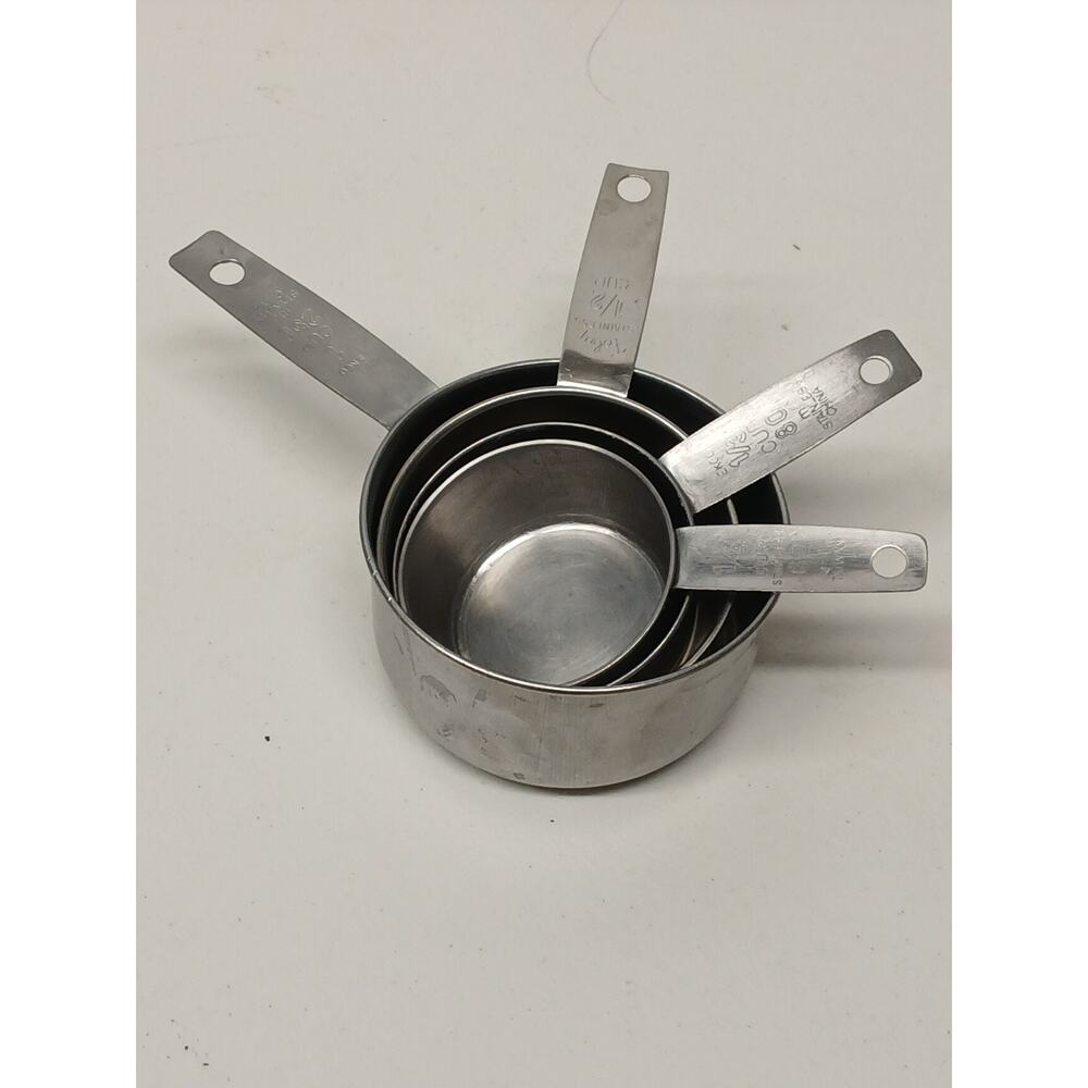 Taiwan, Ekco & Foley Stainless Steel Measuring Vintage Cups